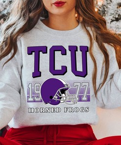 Tcu Football Crewneck Sweatshirt, Tcu Football Sweatshirt, University Football Fan Shirt, Tcu Student Gifts