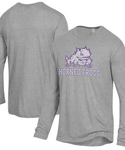 Tcu Horned Frogs Alternative Apparel Keeper Long Sleeve T-Shirt, University Football Fan Shirt, Tcu Student Gifts