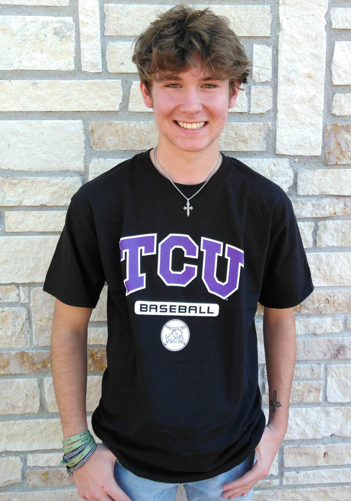 Tcu Horned Frogs Black Baseball Short Sleeve T Shirt Tcu Shirts Sweatshirt Gifts For Ncaa Fans, Tcu Student Gifts