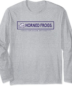 Tcu Horned Frogs Blockedlong Sleeve T-Shirt, University Football Fan Shirt, Tcu Shirts Gift For Fans, Tcu Student Gifts
