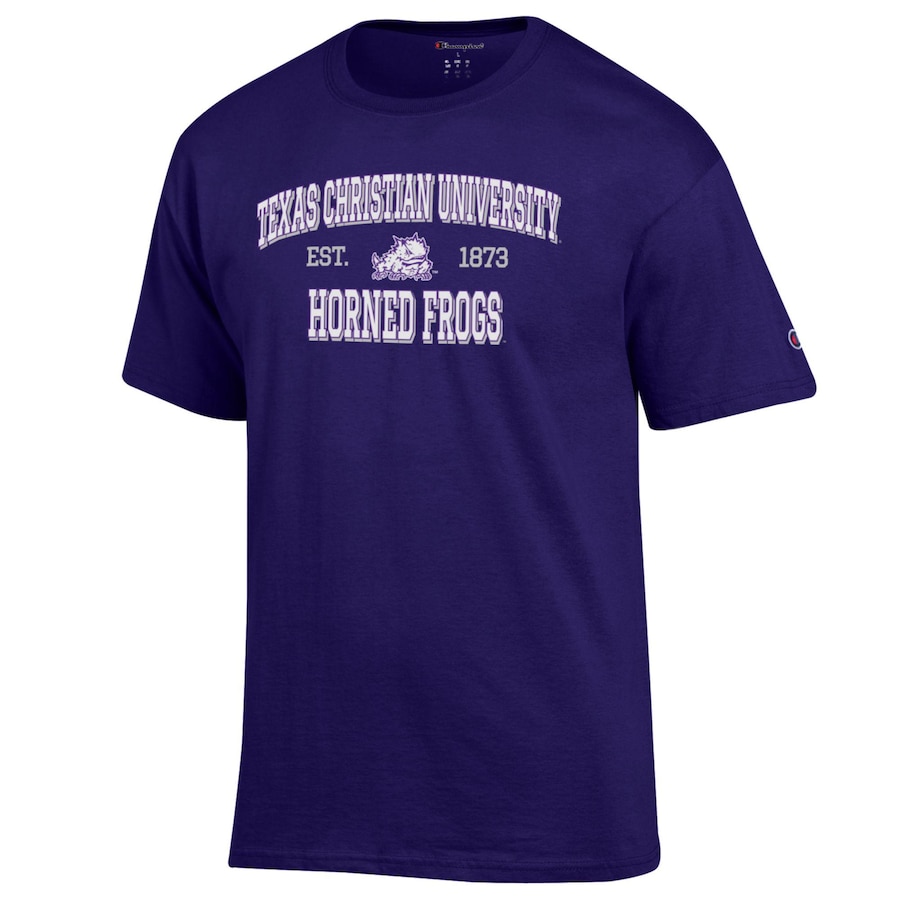 Tcu Horned Frogs Champion Jersey Est. Date Long Sleeve T-Shirt, University Football Fan Shirt, Tcu Student Gifts - Image 2