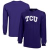 Tcu Horned Frogs Champion Youth Jersey Long Sleeve T-Shirt, University Football Fan Shirt, Tcu Student Gifts