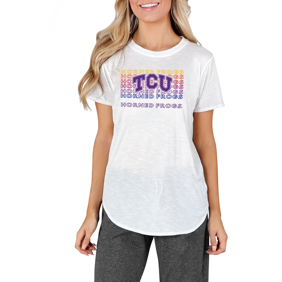 Tcu Horned Frogs Concepts Sport Women'S Gable Knit T-Shirt, University Football Fan Shirt, Tcu Student Gifts