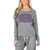 Tcu Horned Frogs Concepts Sport Women'S Mainstream Terry Long Sleeve T-Shirt, University Football Fan Shirt
