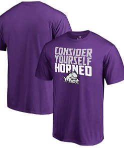 Tcu Horned Frogs Fanatics Branded Consider Yourself Horned T-Shirt, University Football Fan Shirt, Tcu Student Gifts