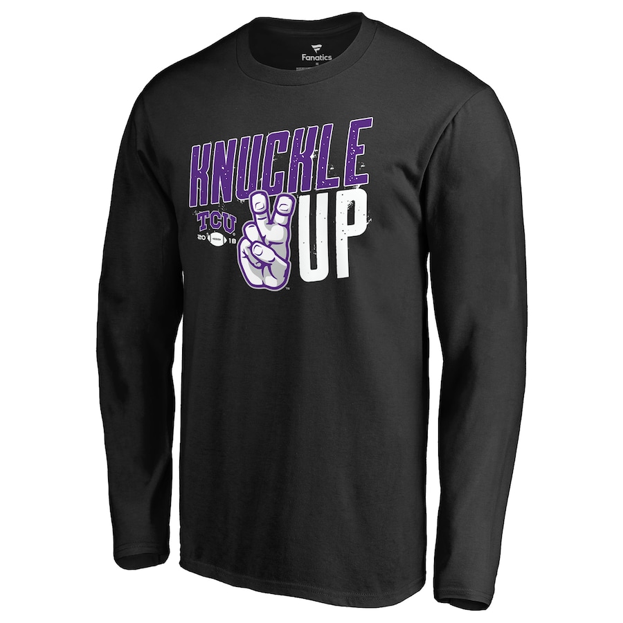 Tcu Horned Frogs Fanatics Branded Knuckle Up Long Sleeve T-Shirt, University Football Fan Shirt, Tcu Student Gifts - Image 2
