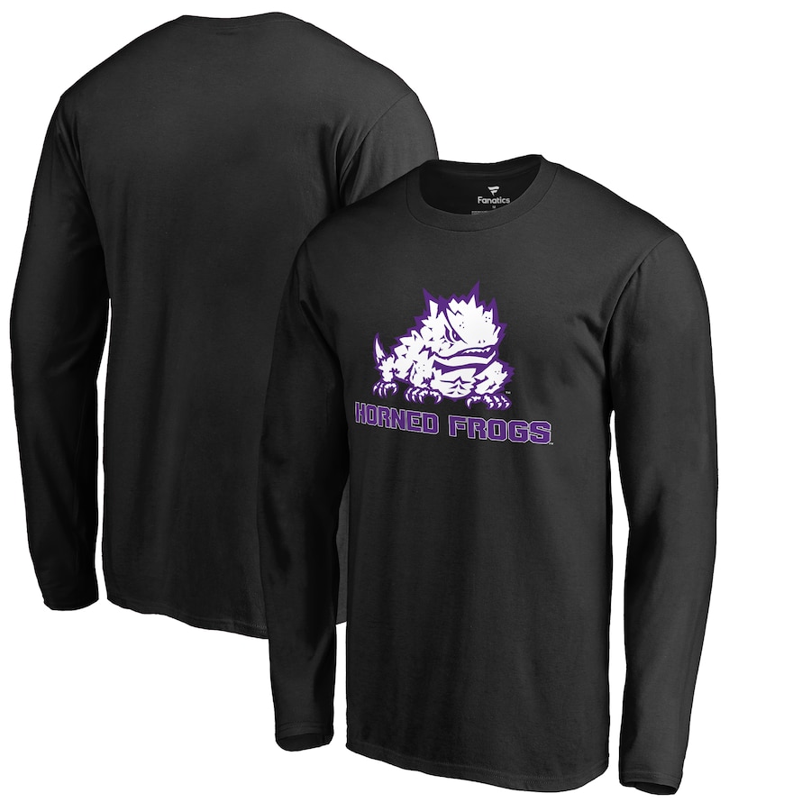 Tcu Horned Frogs Fanatics Branded Team Lockup Long Sleeve T-Shirt, University Football Fan Shirt, Tcu Student Gifts