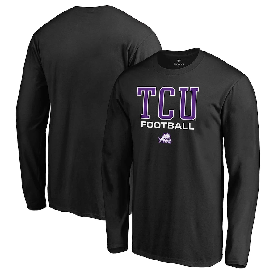 Tcu Horned Frogs Fanatics Branded True Sport Football Long Sleeve T-Shirt, University Football Shirt, Tcu Student Gifts
