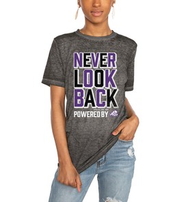 Tcu Horned Frogs Gameday Couture Women'S Poweredby Never Look Back Acid Wash T-Shirt, Tcu Student Gifts