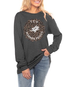 Tcu Horned Frogs Gameday Couture Women'S Varsity League Luxe Boyfriend Long Sleeve T-Shirt, Tcu Student Gifts