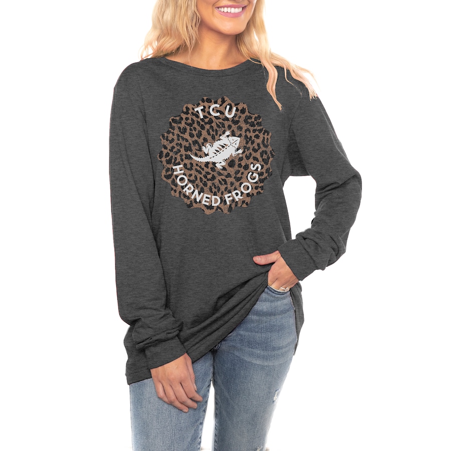 Tcu Horned Frogs Gameday Couture Women'S Varsity League Luxe Boyfriend Long Sleeve T-Shirt, Tcu Student Gifts
