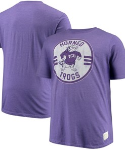 Tcu Horned Frogs Original Retro Brand Big & Tall Mock Twist T-Shirt, University Football Fan Shirt, Tcu Student Gifts
