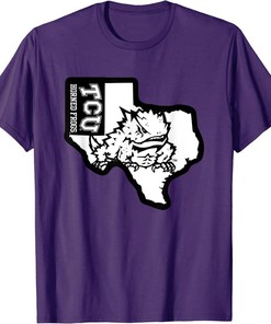 Tcu Horned Frogs State Purplet-Shirt Tcu Sweatshirt Gifts For Ncaa Fans, Tcu Student Gifts
