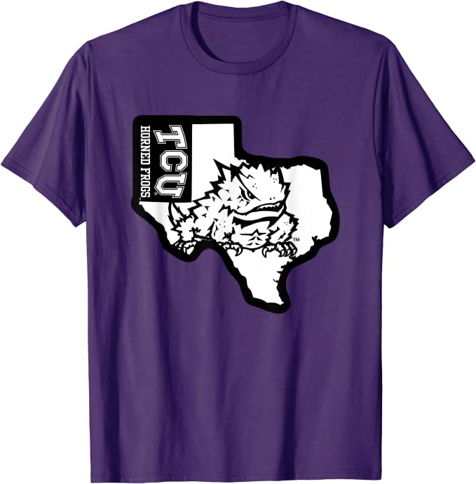 Tcu Horned Frogs State Purplet-Shirt Tcu Sweatshirt Gifts For Ncaa Fans, Tcu Student Gifts