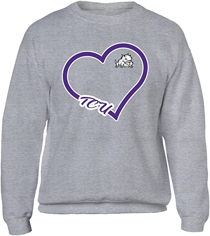 Tcu Horned Frogs T-Shirt - Heart Tcu Shirt Sweatshirt Hoodie Reprinted Gifts For Ncaa Fans, Tcu Student Gifts