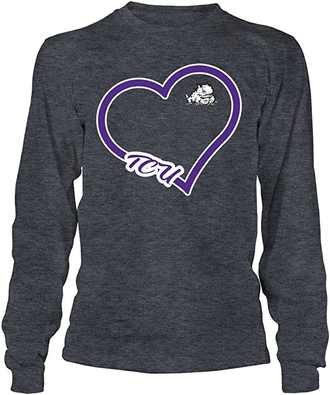 Tcu Horned Frogs T-Shirt - Heart Tcu Shirt Sweatshirt Hoodie Reprinted Gifts For Ncaa Fans, Tcu Student Gifts - Image 2