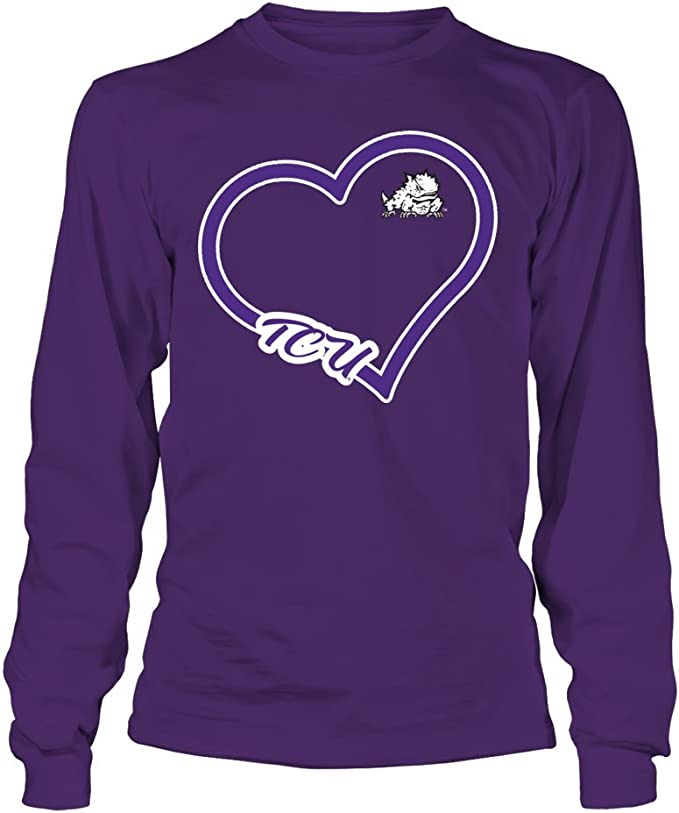 Tcu Horned Frogs T-Shirt - Heart Tcu Shirt Sweatshirt Hoodie Reprinted Gifts For Ncaa Fans, Tcu Student Gifts - Image 3