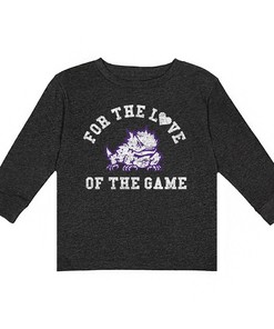 Tcu Horned Frogs Toddler For The Love Long Sleeve T-Shirt, University Football Fan Shirt, Tcu Student Gifts
