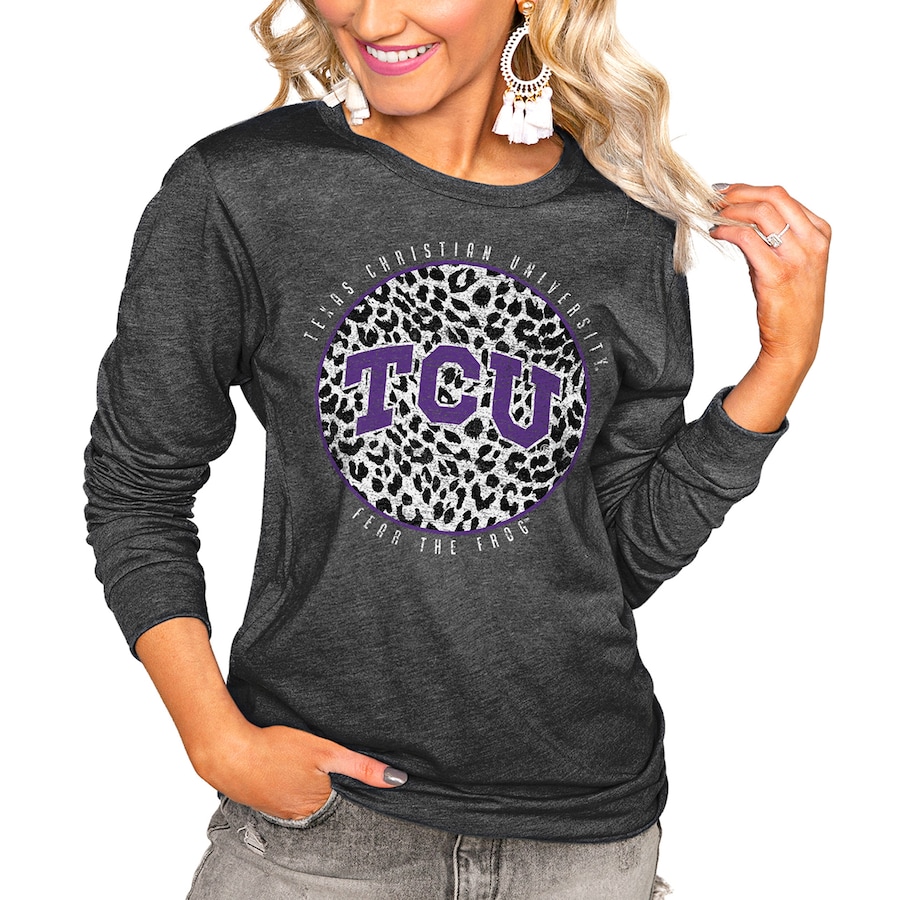 Tcu Horned Frogs Women'S Call The Shots Luxe Boyfriend Long Sleeve T-Shirt, Tcu Shirts Gift For Fans, Tcu Student Gifts
