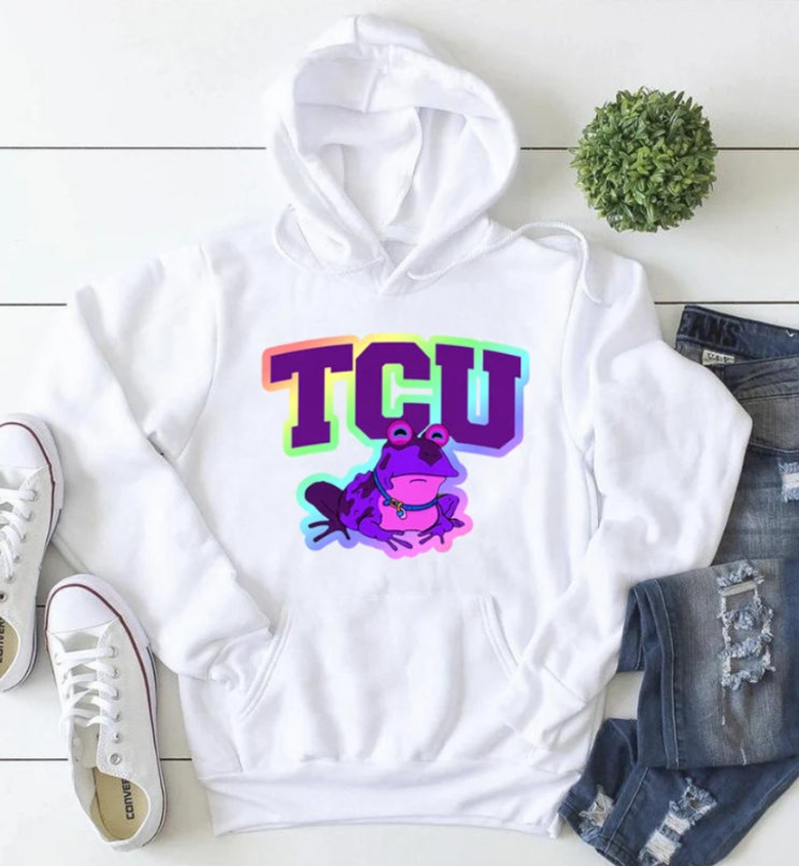 Tcu Hypnotoad Hoodie, Frogs Hypnotoad Hoodie, Sonny Dykes Frogs Hypnotoad Hoodie Funny Frog Sweatshirt - Image 2