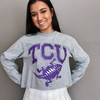 Tcu Open Back Crop Long Sleeve Tee Tcu Shirt Sweatshirt Reprinted Full Size Gifts For Ncaa Fans, Tcu Student Gifts