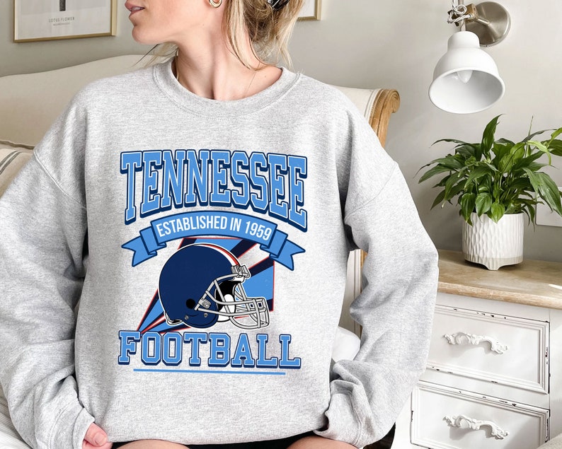 Tennessee Football Team Sweatshirt, Retro Tennessee Football Shirt for NFL Fans - Image 2