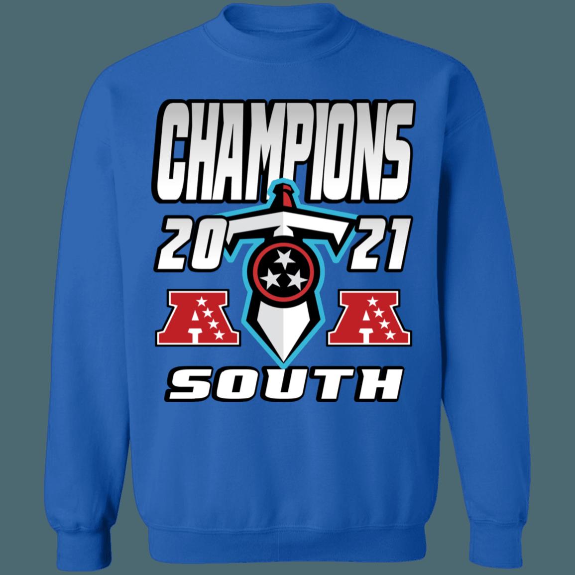 Tennessee Titans 2021 AFC South Division Champions Retro NFL American Football Lover Sweatshirt Hoodie - Image 2