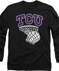 Texas Christian University Official Basketball Hoop Unisex Adult Long-Sleeve T Shirt, Tcu Student Gifts