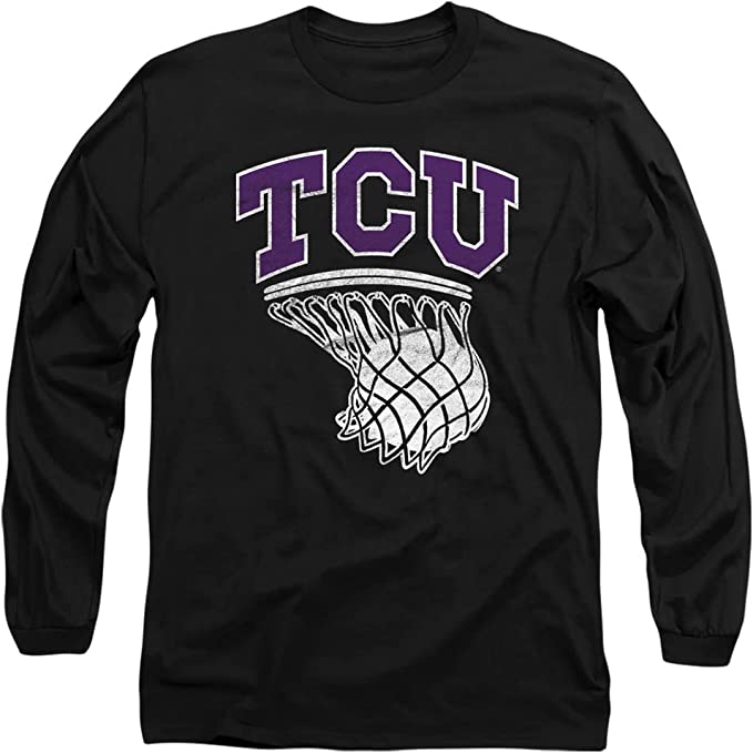 Texas Christian University Official Basketball Hoop Unisex Adult Long-Sleeve T Shirt, Tcu Student Gifts