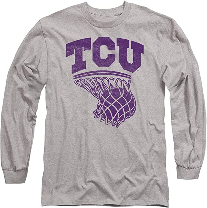 Texas Christian University Official Basketball Hoop Unisex Adult Long-Sleeve T Shirt, Tcu Student Gifts - Image 2
