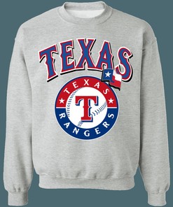Texas Rangers Vintage MLB Crewneck Sweatshirt Hoodie Shirt for Baseball Fans