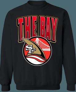 The Bay 49ers x Sharks x Warriors NFL/NHL/NBA Mash-Up Unisex Sweatshirt Hoodie Shirt