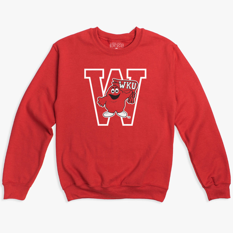 The Vintage Varsity Big Red Crewneck Sweatshirt, Gifts For Ncaa Fans