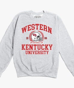 The Wku Arch Football Crewneck Sweatshirt, Wku Vintage Gifts