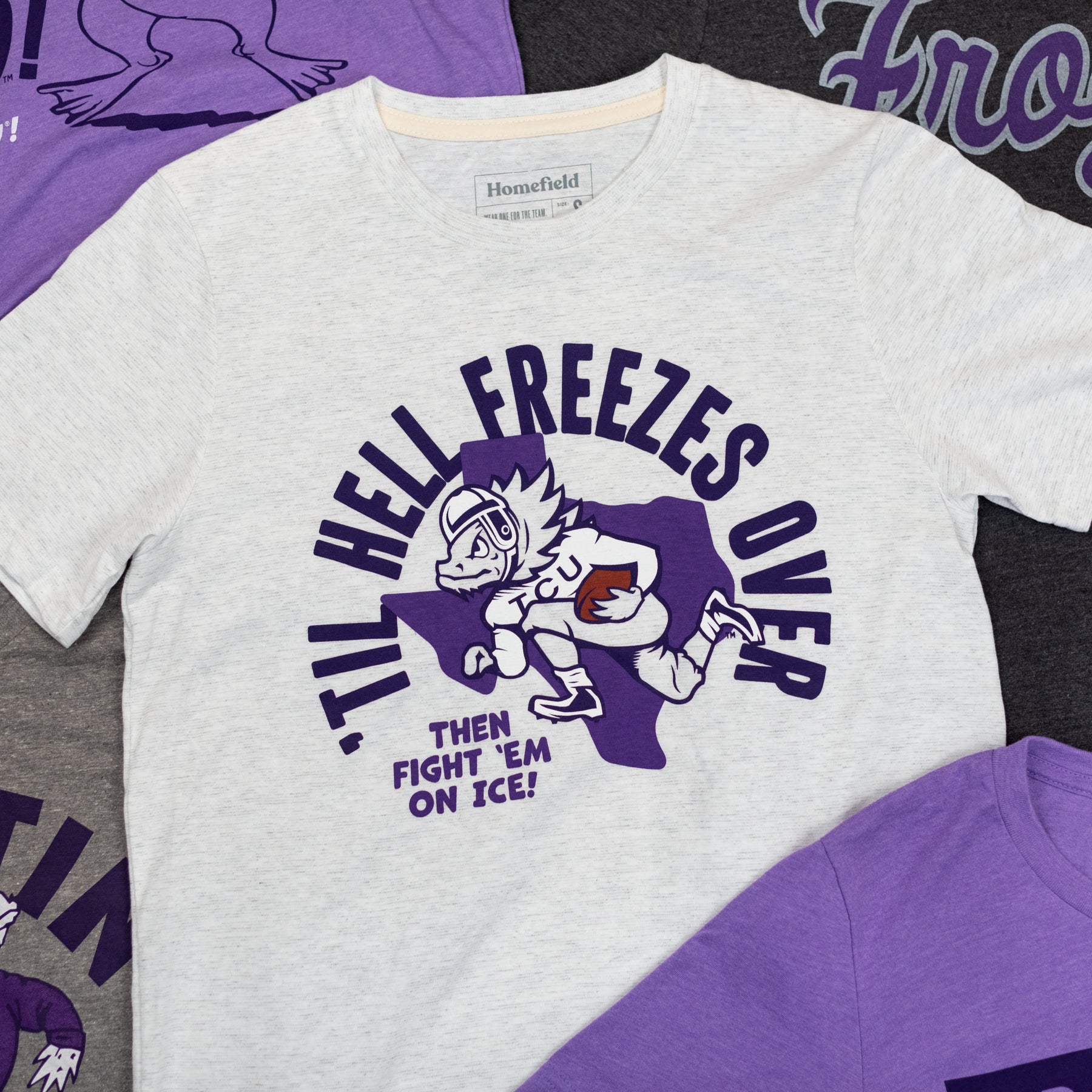 Til Hell Freezes Over Tcu Football Tee Tcu Shirt Sweatshirt Hoodie Reprinted Gifts For Ncaa Fans, Tcu Student Gifts - Image 2