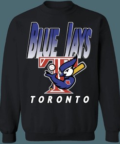 Toronto Blue Jays MUSCLE BIRD Vintage MLB Crewneck Sweatshirt Hoodie Shirt for Baseball Fans