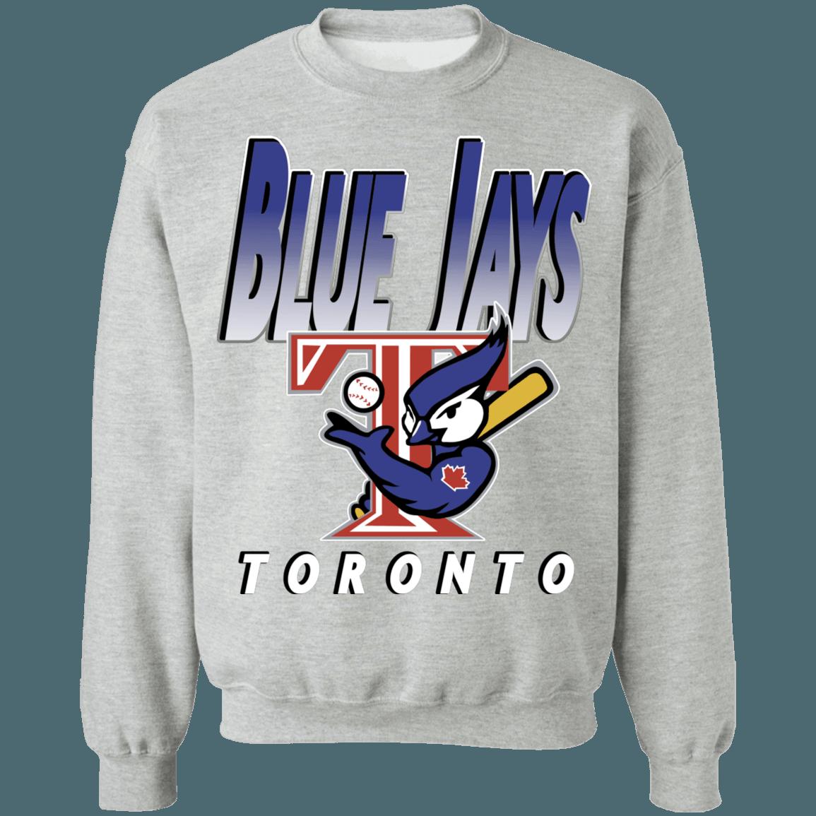 Toronto Blue Jays MUSCLE BIRD Vintage MLB Crewneck Sweatshirt Hoodie Shirt for MLB Fans - Image 3