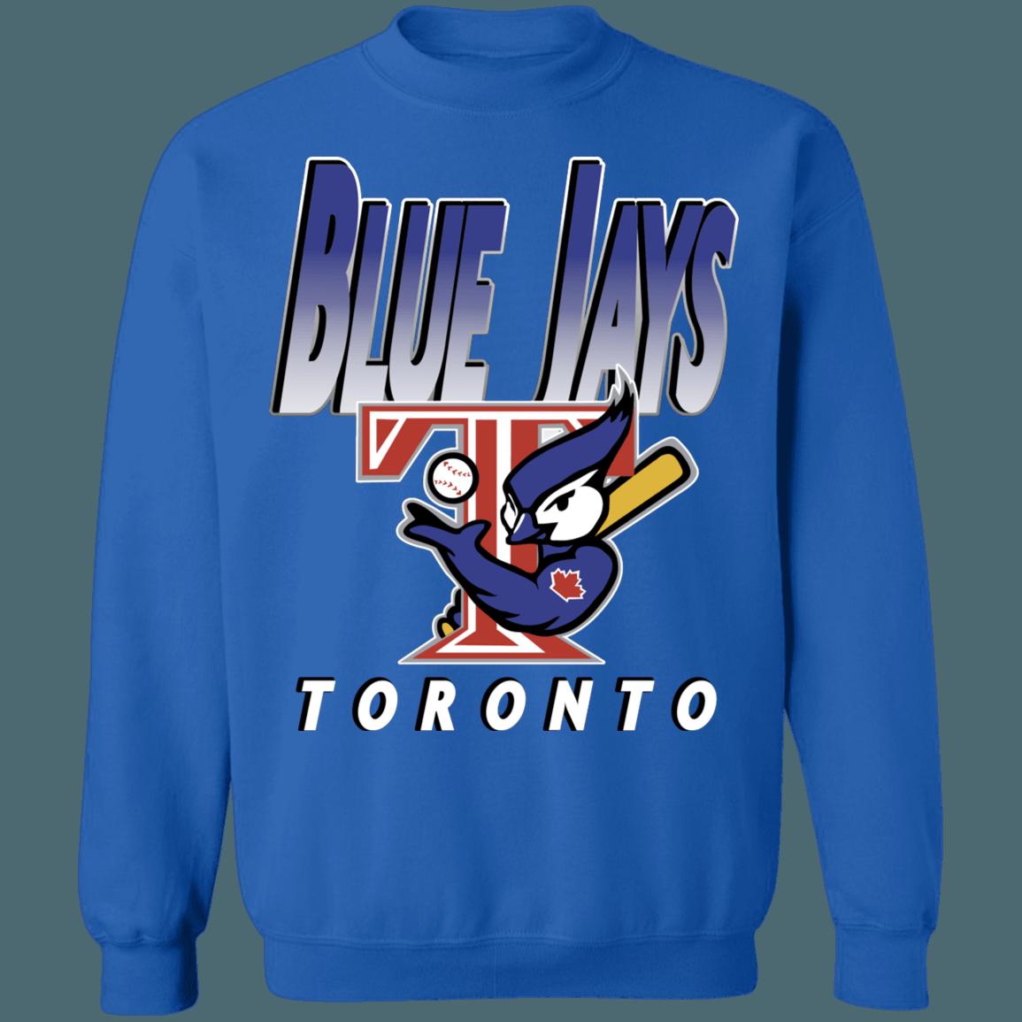 Toronto Blue Jays MUSCLE BIRD Vintage MLB Crewneck Sweatshirt Hoodie Shirt for MLB Fans - Image 4
