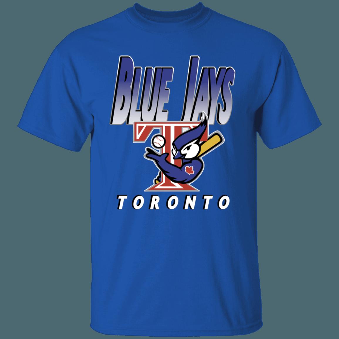 Toronto Blue Jays MUSCLE BIRD Vintage MLB T-Shirt Sweatshirt Hoodie Gifts for Baseball Fans - Image 3