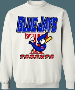 Toronto Blue Jays T-BIRD Retro Sweatshirt Hoodie Shirt for MLB Fans