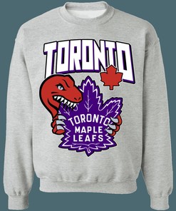 Toronto Raptors X Maple Leafs Retro NBA NHL Mash-Up Unisex Sweatshirt Hoodie Shirt