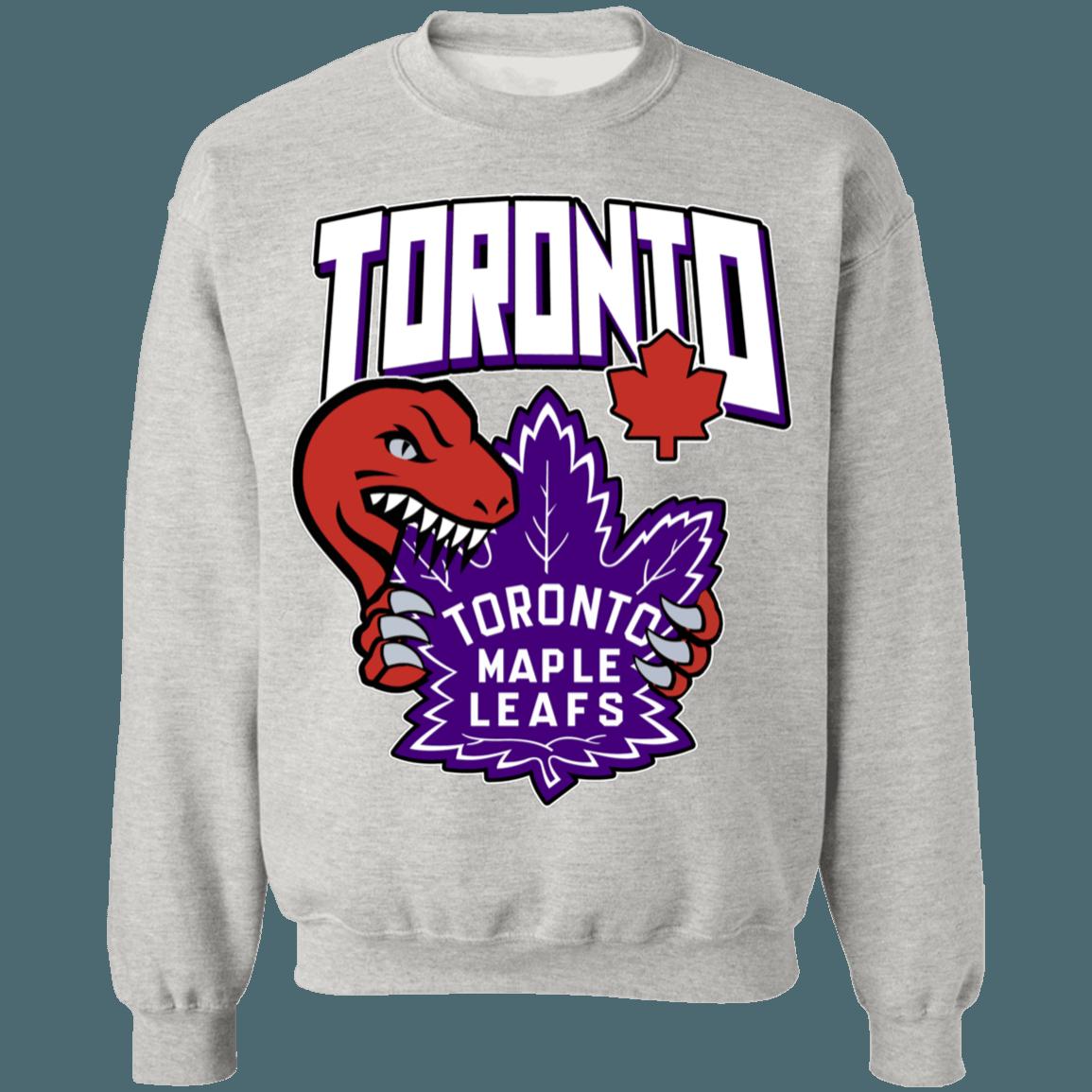 Toronto Raptors X Maple Leafs Retro NBA NHL Mash-Up Unisex Sweatshirt Hoodie Shirt - Image 2