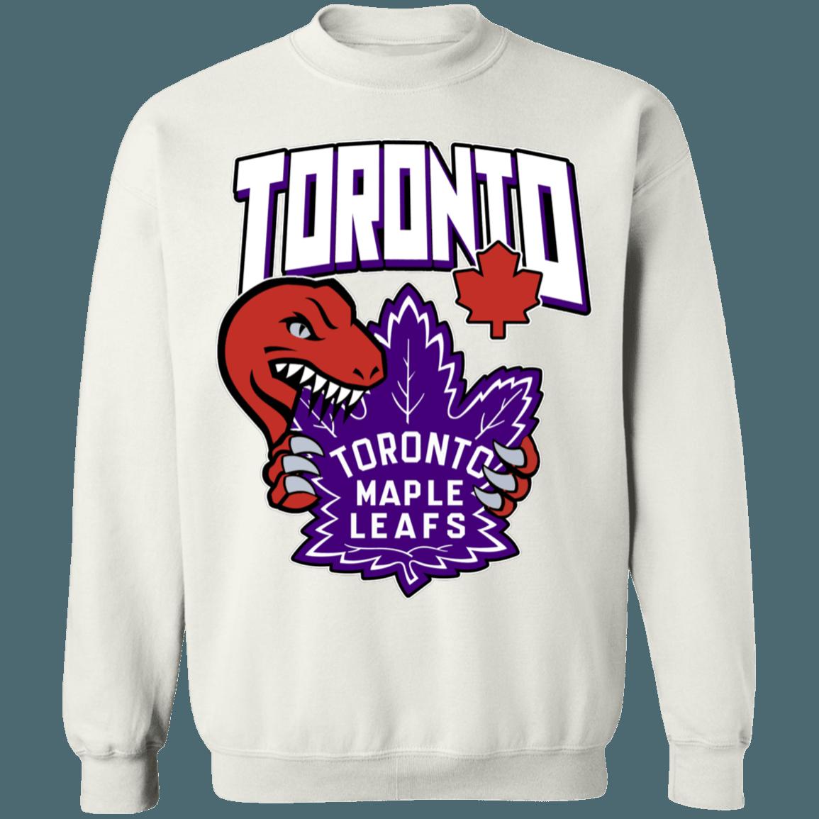 Toronto Raptors X Maple Leafs Retro NBA NHL Mash-Up Unisex Sweatshirt Hoodie Shirt - Image 3