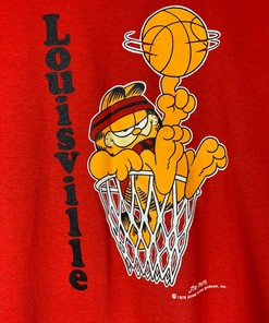True Vintage 70S Garfield Louisville Cardinals Basketball T-Shirt Jim Davis 1978 Sweatshirt Hoodie Full Size