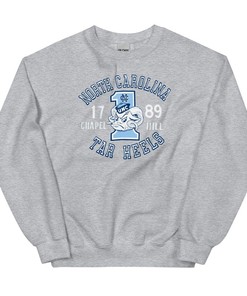 Unc Chapel Hill Vintage 1780 #1 Logo Crewneck Sweatshirt University North Carolina, Unc Tar Heels Hoodies, Ncaa Shirts