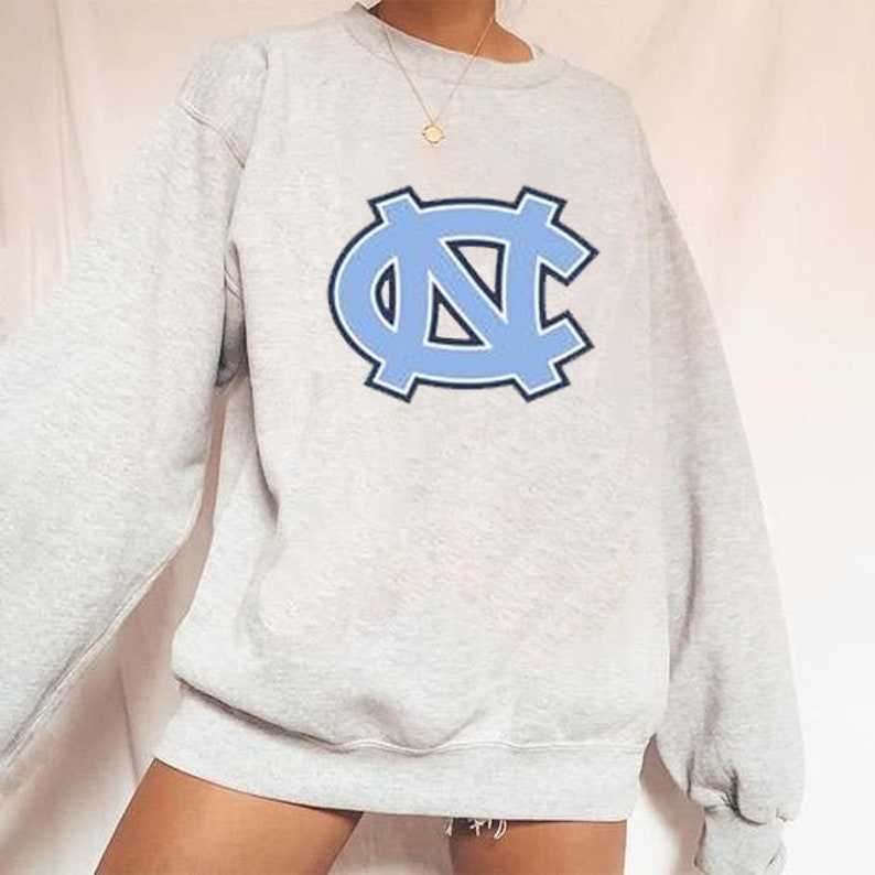 Unc Logo Sweatshirt, Carolina College Sweatshirt, Vintage Carolina Shirt,Distressed Carolina Sweatshirt, Hoodies - Image 2