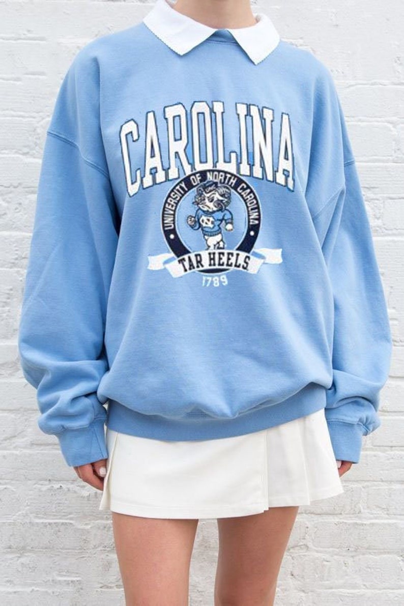 Unc Tar Heels Sweatshirt, Carolina College Sweatshirt, Distressed Carolina Sweatshirt, Carolina Student Gift