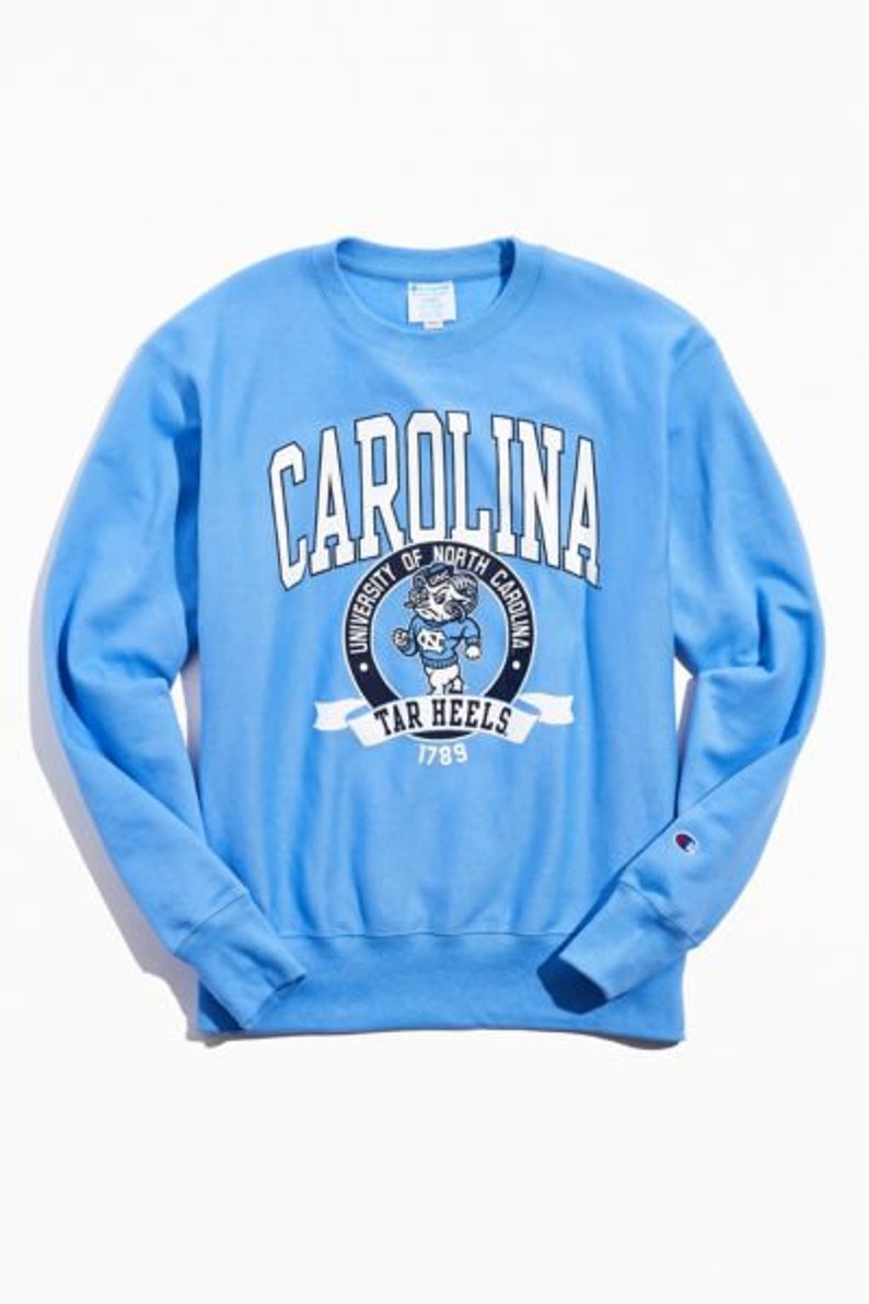 Unc Tar Heels Sweatshirt, Carolina College Sweatshirt, Distressed Carolina Sweatshirt, Carolina Student Gift - Image 2