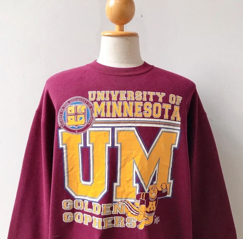 University Of Minnesota Gophers Golden Final Four Ncaa Basketball Sweatshirt, Football Shirt, Vintage 90S Shirt - Image 2