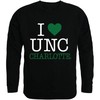 University Of North Carolina At Charlotte I Love Crewneck Sweatshirt Gifts For Fans